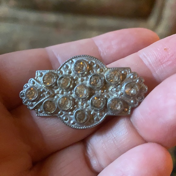 Vintage rhinestone brooch PM 189B - Picture 2 of 6